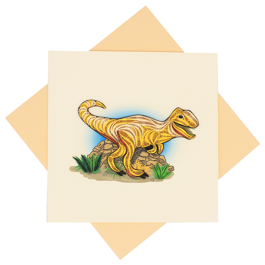 Quilled Dinosaur Card